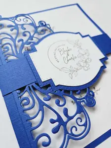 A set 10 pieces of Customized beautiful unique Classy handmade Wedding Invitations, Elegant Invitation with Envelopes