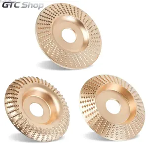 3PCS Wood Carving Disc Set for Angle Grinder, Durable Grinding & Shaping Wheels, Ideal for Wood Cutting, Sanding and Carving, Heavy-Duty Grinder Attachment for DIY Woodworking & Craft Projects