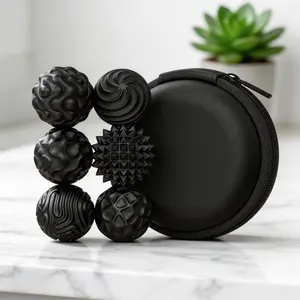 6 Touch Sensory Balls Set, Unique Textures for Deep Stress Relief, Emotionally Soothing Toy for Students and Working Professionals, Stress Relief Fidget