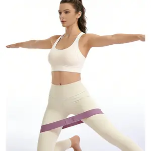 Fitness Resistance Bands Set, 4-Piece Elastic Training Bands for Strength, Stretching, Home Gym, Pilates, Yoga, Leg, Butt, Arm Workout