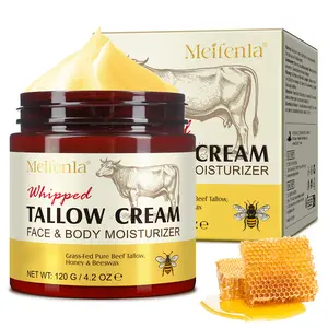 Meifenla Whipped Beef Tallow & Manuka Honey Nourishing Face Cream,Hydrate for Sensitive Skin,Moisture Body Lotion & Lip Balm Skincare Moisturizer Facial Beeswax body glaze Moisturizing Hydrating