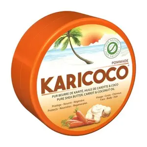 KARICOCO Carrot & Coconut Ointment | Pure Shea Butter | Tahitian Monoi & Coconut Oil | Protects, Nourishes & Regenerates Skin, Face, Body, Hair