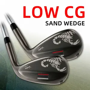 Wuday Black Scorpion Pattern Forged Wedge 52° 56° 60° Golf Club, CNC Milled Lob Wedge with S.S 431 Stepped Steel Shaft & Anti-Slip Grip Tour Satin Wedge Right Hand Suitable for Sand Wedge