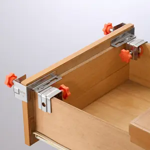 IMBOT Side Mount Drawer Clamp | Drawer Face Clamp | Drawer Panel Mounting Clamp | Drawer Front Clamp | Cabinet Drawer Clamps Kit | Stainless Steel 1-3cm Plate Thickness 1-7cm Margin Adapability Universal Drawer Panel Mounting Kit