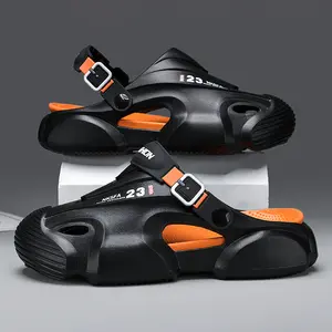 2026 Summer New Anti-Collision Toe Men's Slip-On Clog Shoes Outdoor Sports Sandals Wear-Resistant Beach Shoes Hiking Water Shoes