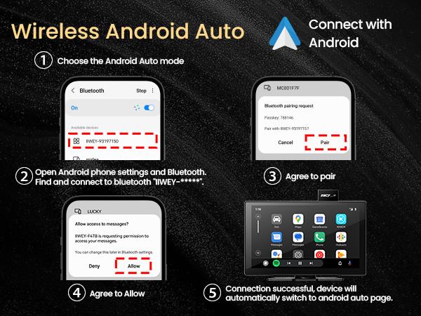 IK9 9" Wireless CarPlay & Android Auto Screen, Portable Car Stereo with 4K Dash Cam & 1080p Rear Camera, CarPlay with Backup Camera, Touch Screen GPS Display, Mirror Link, Apple Car Play Screen, Free 64GB