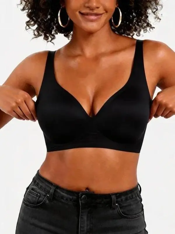 Seamless Wireless Jelly Bra,Push Up Bra,Plus Size Soft Bra