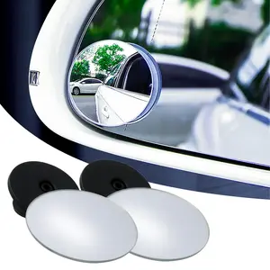2Pcs HD Blind Spot Mirror, 360° Wide Angle Convex Glass for Safe Driving, Universal Fit for Cars, SUVs & Trucks