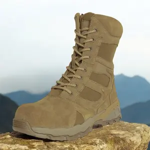 Rothco Forced Entry Composite Toe Boots with Side Zip Coyote Brown, Tactical Boot - 8 Inch, Shoe, Lace