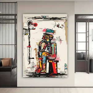 Large Modern Abstract Graffiti Canvas Print Frameless Vibrant Street Art for Living Room, Bedroom, Hallway Decor, Bedroom Wall Decor | Contemporary Art Piece | Frameless Art, Wall Art