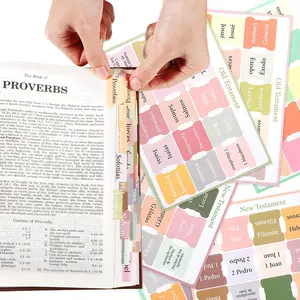90 Pcs Noveread Pestanas Para Biblia En Espanol Spanish Bible Tabs Earth Tone Bible Book Tabs Catholic for Women and Men Easy to Read Apply