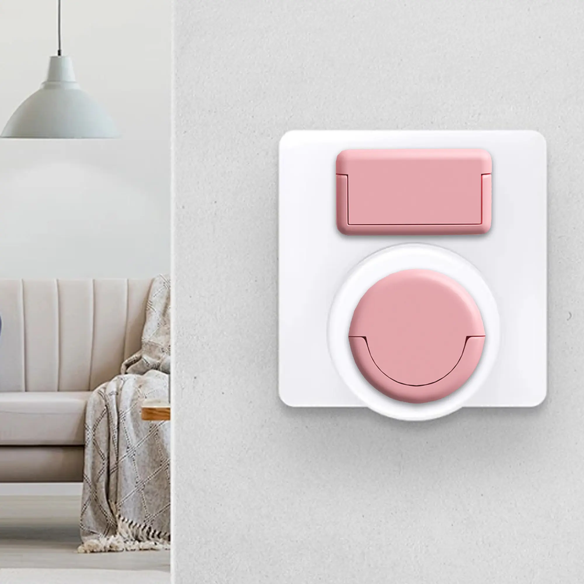 40-Count Compact Electrical Power Plug Covers with Hidden Handle Design - Daycare & Home Safety Protector for Standard Outlets, Smooth Surface, No Small Parts, Suitable for Garage & Restaurant (Random Color)
