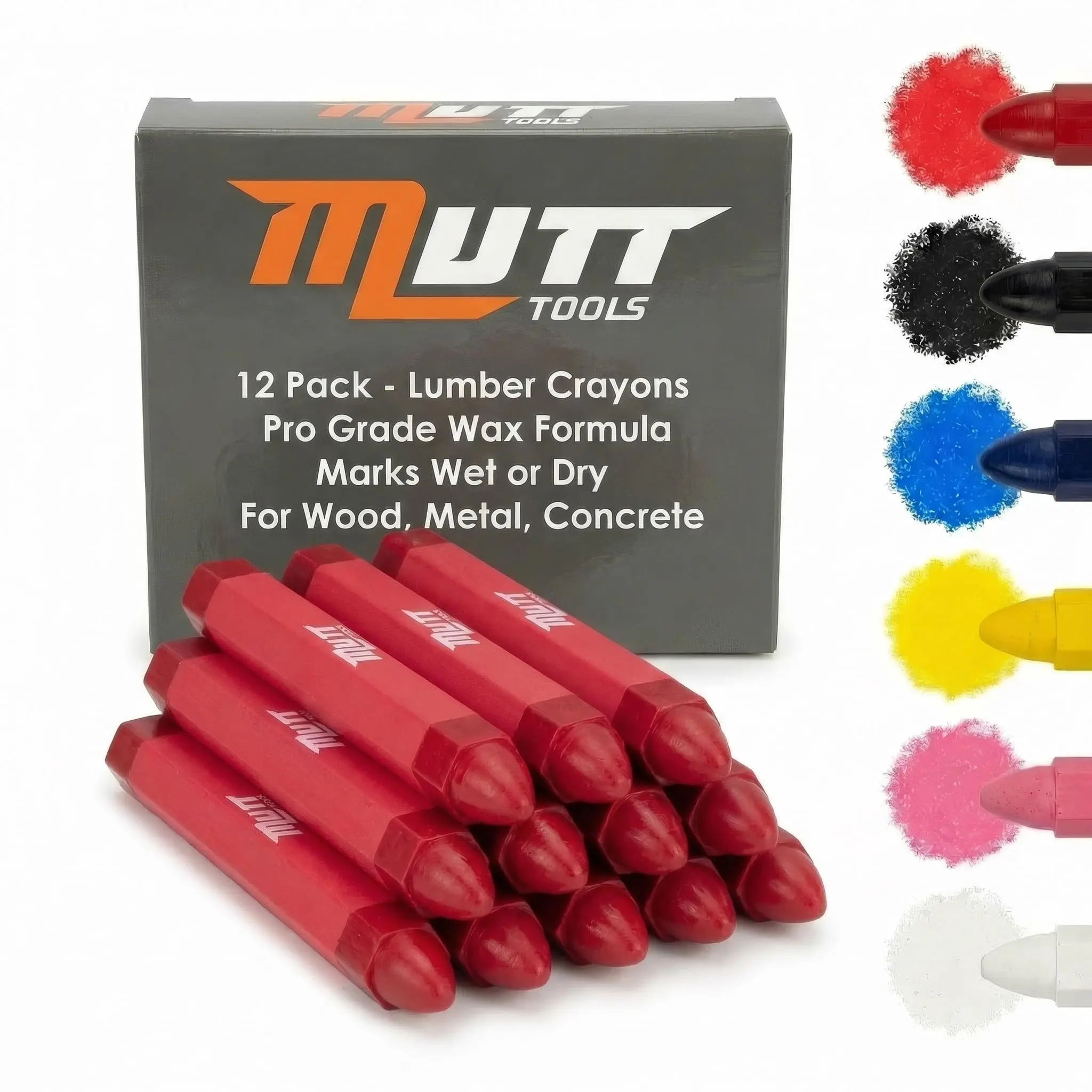 Mutt Tools Lumber Crayons, 12 Pack - TikTok Shop