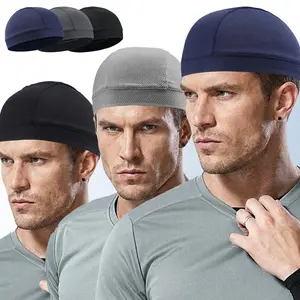 HOMEYA 1/2/3 Pack Cooling Skull Cap Helmet Liner, Breathable Mesh Sweat Wicking Cycling Beanie Running Hat for Men Women
