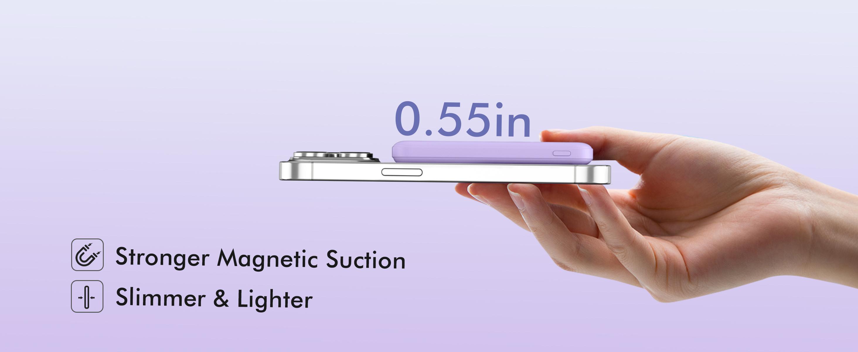 power bank portable charger power bank power bank charger magnetic power bank 5000mAh Magnetic Power Bank MagSafe Wireless Fast Charger for iPhone 12–17 Pro/Pro Max, Compact Portable Battery Pack lithium ion travel essential usb type