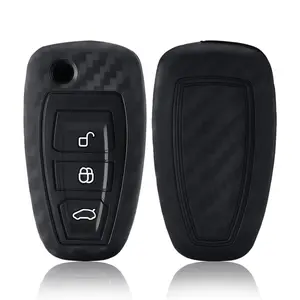 3 Button Silicone Car Remote Key Fob Cover Case For Ford Ranger C-Max S-Max Focus MK3 Galaxy Mondeo Transit Tourneo Custom