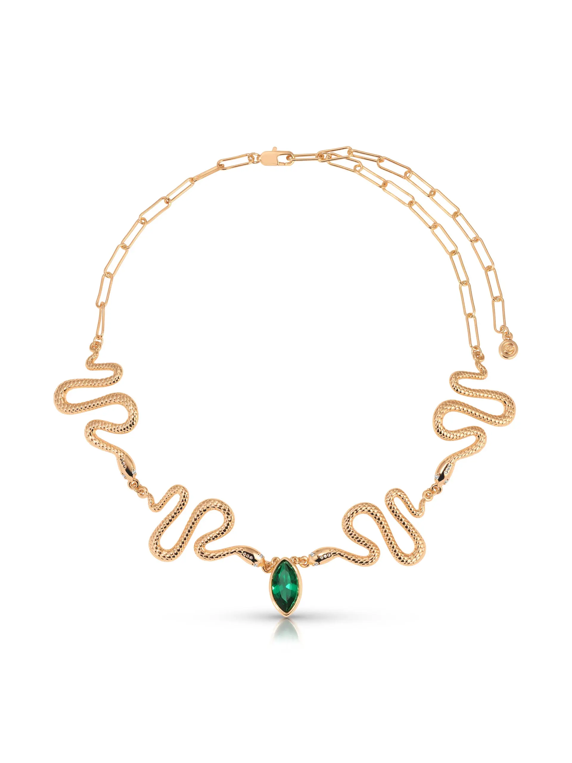 Emerald Crystal with 18k Gold Plating