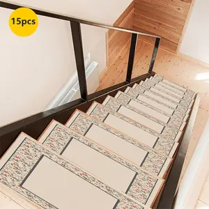 Non-Slip Stair Carpet, Step Protection Carpet, Decorative Bordered Stair Mat for Home Decoration & Bedroom Accessories - Suitable for Indoor, Outdoor Stairs & Multiple Scenarios.