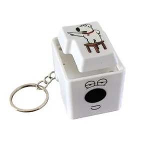 Funny Talking Dog Keychain, Button-Style Fashion Accessory with Preloaded Fun Sounds, Stress Relief Gag Gift for Cars & Bags