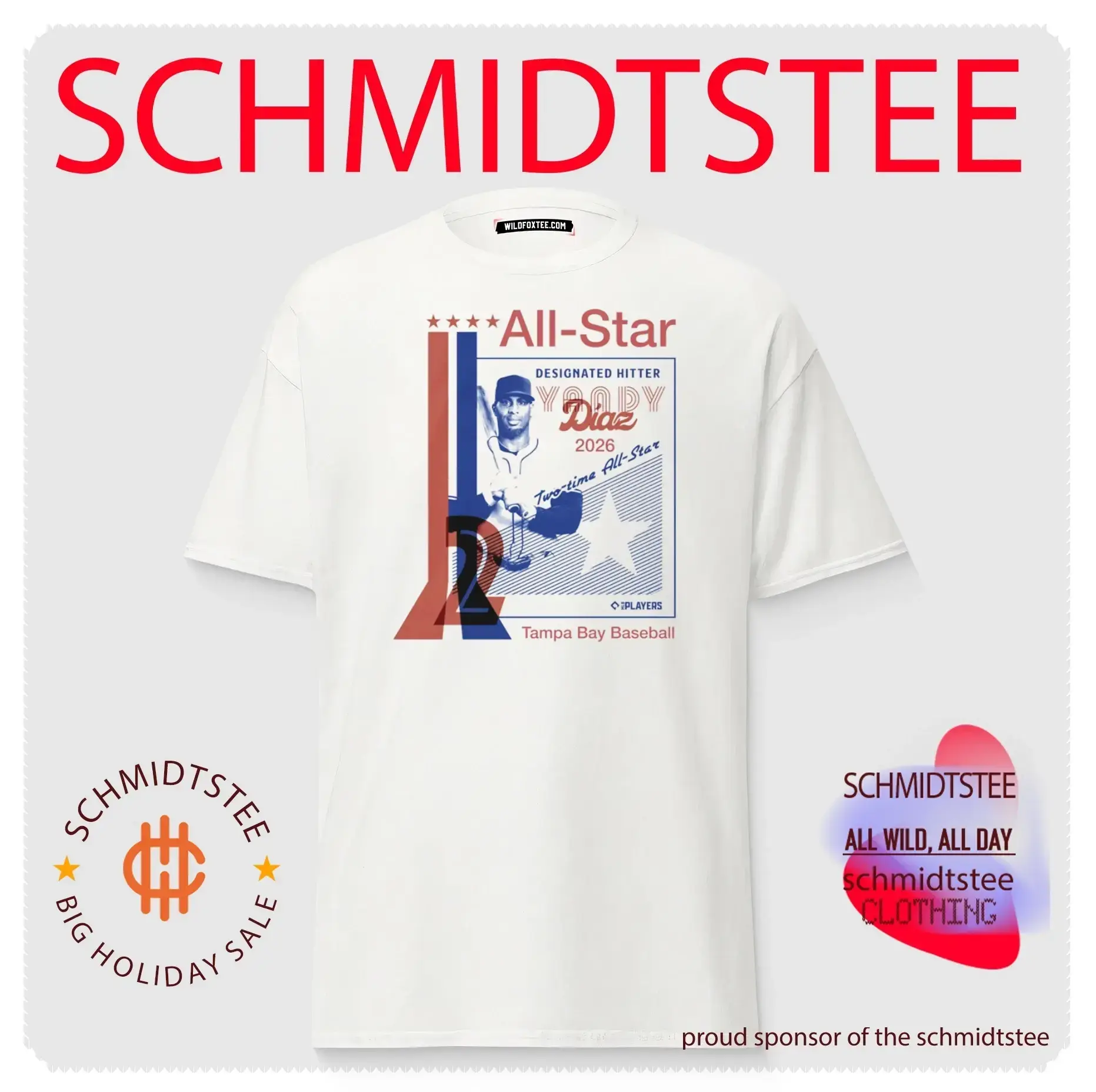 Yandy Diaz TampaBTwo Time All-Star Shirt, Baseball Gameday Shirt