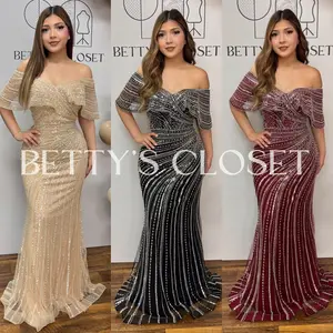 Madrina Sequin Ruffle Neck Gown