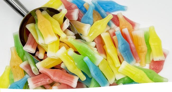 Wax Bottle Candy Drinks, 1/2 (half) Pound Bag - Retro Wax Candy Bottles, Liquid Filled - Variety Flavor Nip Candy Juice - Classic Wax Candy for Old School Candy Lovers