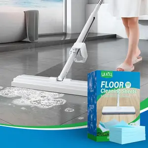 YUCO Floor Cleaner Sheets for Mopping,Fast Dissolvable and Ultra-Concentrated,Ease Effective Deep Clean Stains and Odors,Pet Safe,Keep it Fresh and Clean,Plastic-Free Packaging (60 Loads)