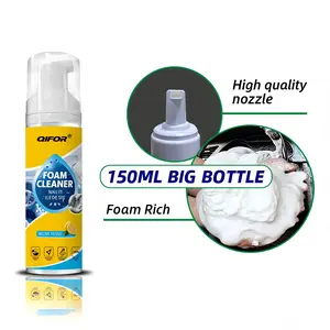 Stains Gone Instantly!  QIFOR Multi-purpose Foam Cleaner with Complex Enzymes. Magic Deep Clean for Car Seats, Sofa & Office (Non-Greasy)