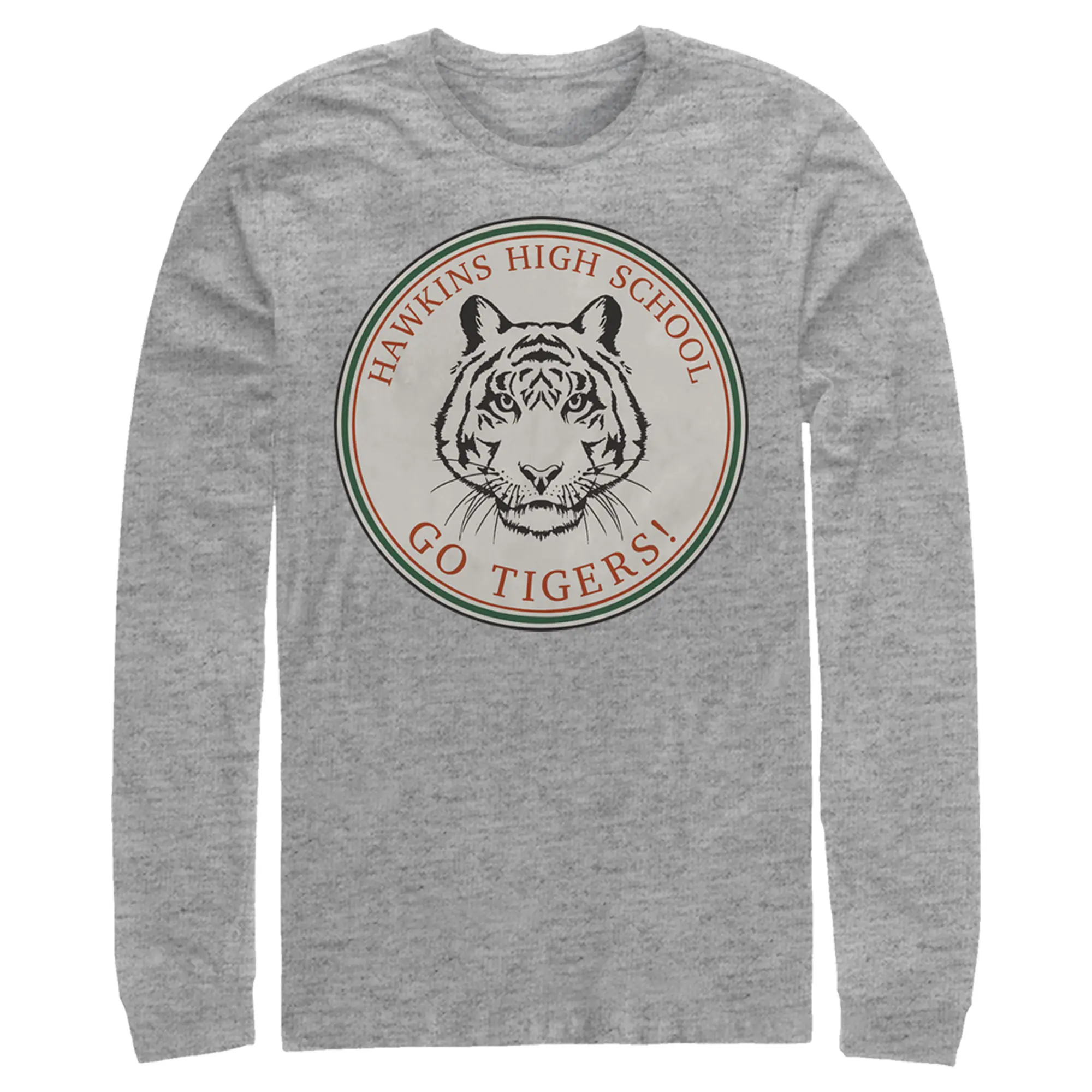 Men's Stranger Things Hawkins High School Go Tigers Long Sleeve Shirt