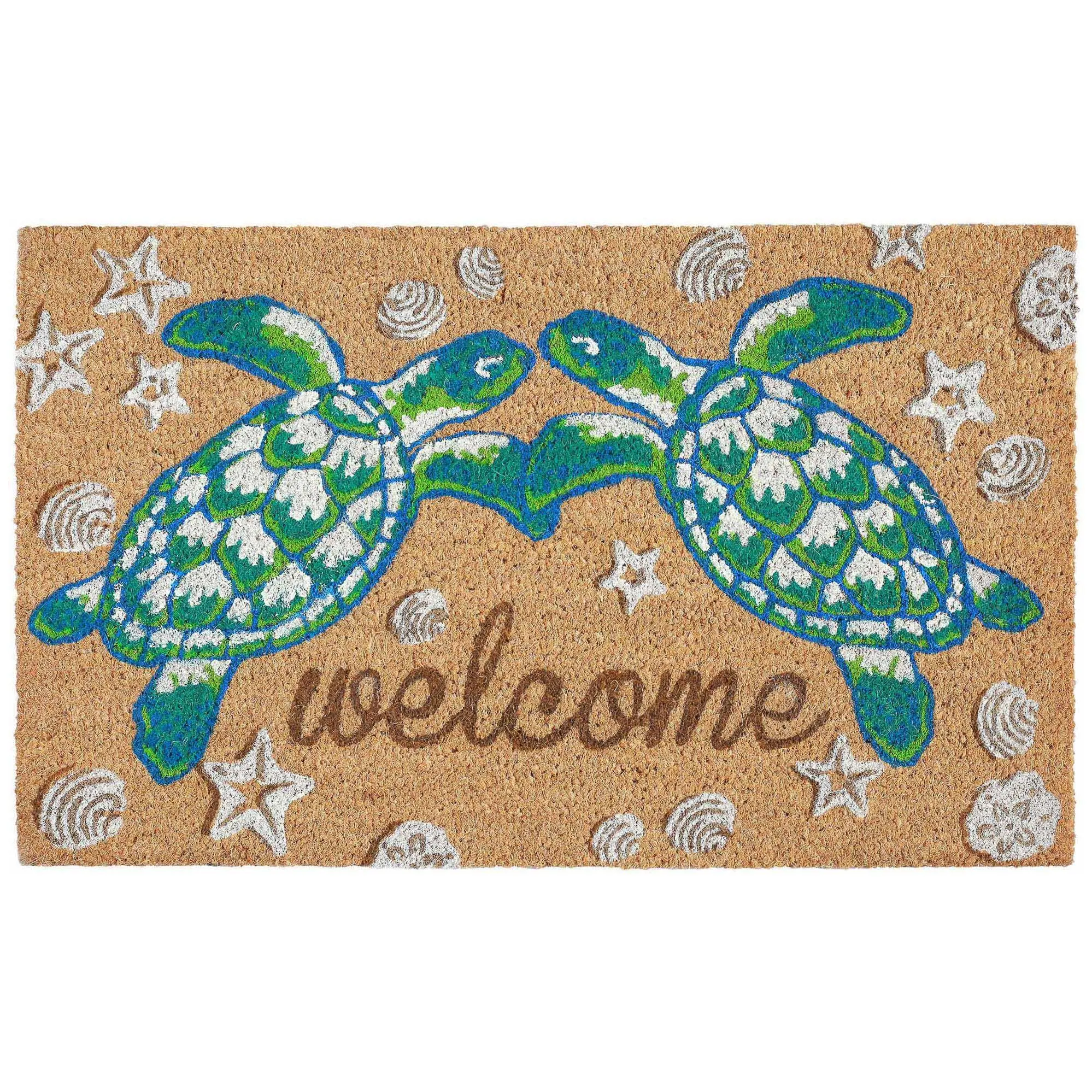Liora Manne Natura Seaturtle Welcome Mat Natural 18" x 30"