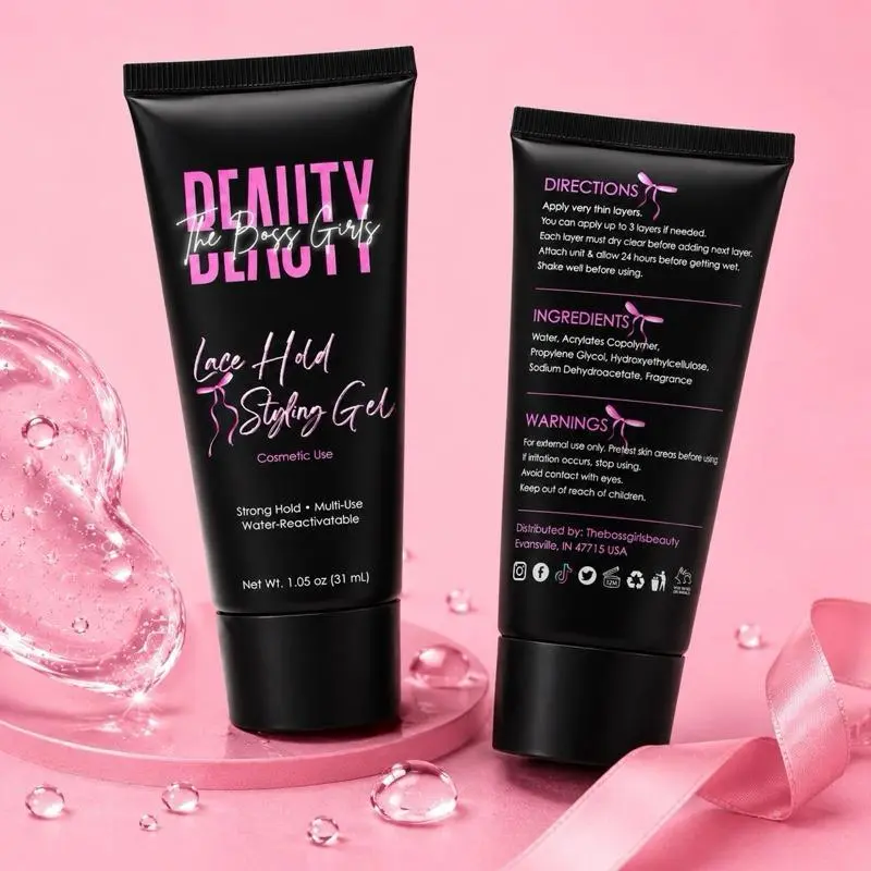 Lace Gel Haircare Pen Hair Styling Product, Hold Like Glue, Lightweight, Long Lasting, Mousse-Infused, Apply Evenly for Everyday Use Smooth Jelly Texture Flawless Clear Daily