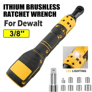 3/8" Cordless Ratchet Set Compatible with DeWalt 20V Batteries (DCB200-240 Series) | 45 Ft-Lbs Max Torque | Variable Speed Trigger | Includes 8 Sockets & Adapter