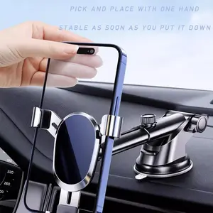 Car Mobile Phone Holder for Mercedes Benz GLK 200 220 250 260 300 350 400, Dashboard Car Phone Holder Car Cradle with One Button Release Phone Car,A Black, Car Cellphone Mount