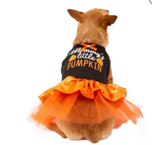 BRAND NEW Way to Celebrate Orange Mommy`s Little Pumpkin Dog or Cat Dress