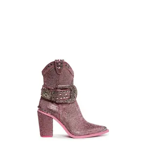 Sharp Sheriff Shine Cowboy Boots - Pink