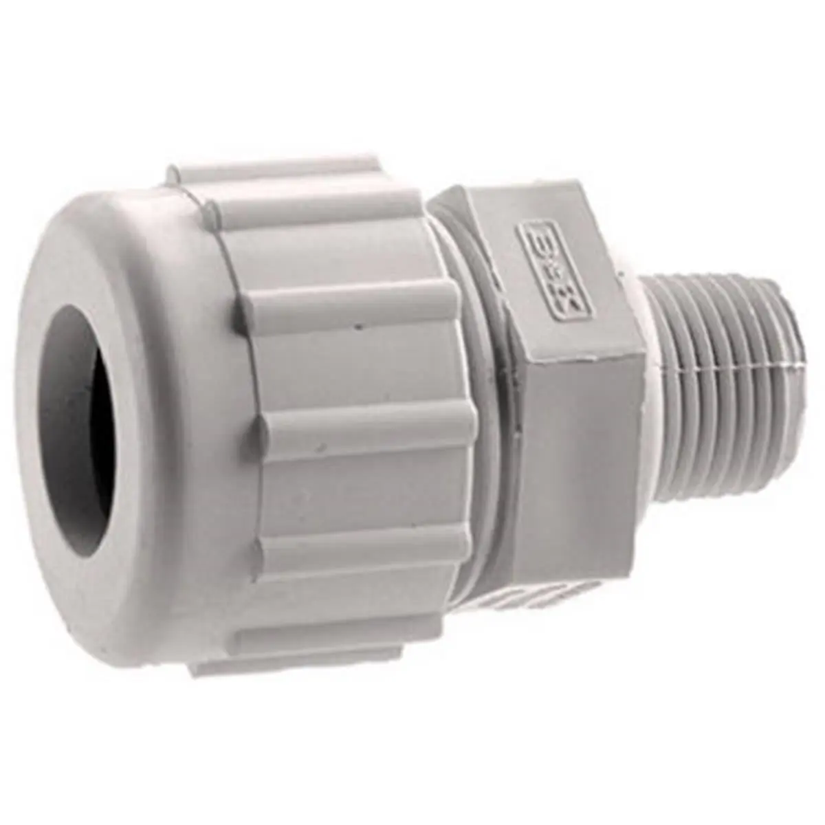 212 MAIN 511-46-12-12B 0.5 in. PVC Compression Male Pipe Thread Adapter, PVC Material Compression Fitting with Rubber Gasket