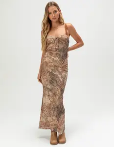 WEST OF MELROSE Womens Paisley Mesh Maxi Dress WEST OF MELROSE Womens Paisley Mesh Maxi Dress