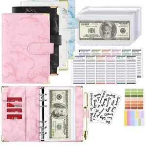 New Budget Plan Notebook A6 Cash Envelope Saving Money 6 Holes Binder for Financial Management A6 Loose-leaf Notebook Binder