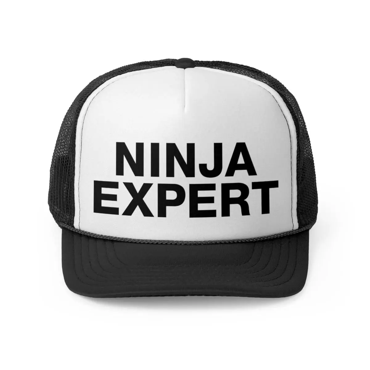 Ninja Expert Foam Mesh Trucker Hat - Funny Saying Design - Judah, Frank Rossitano, Rock Character - 30 TGS - Ninjitsu Martial Arts Kung Fu Movie Inspired Accessory