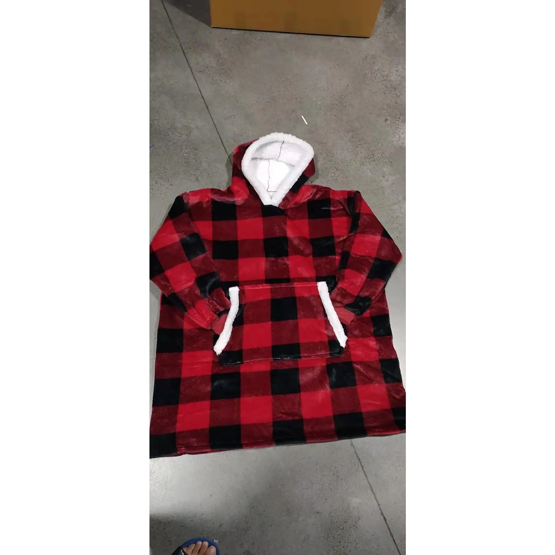 Red grid with white border