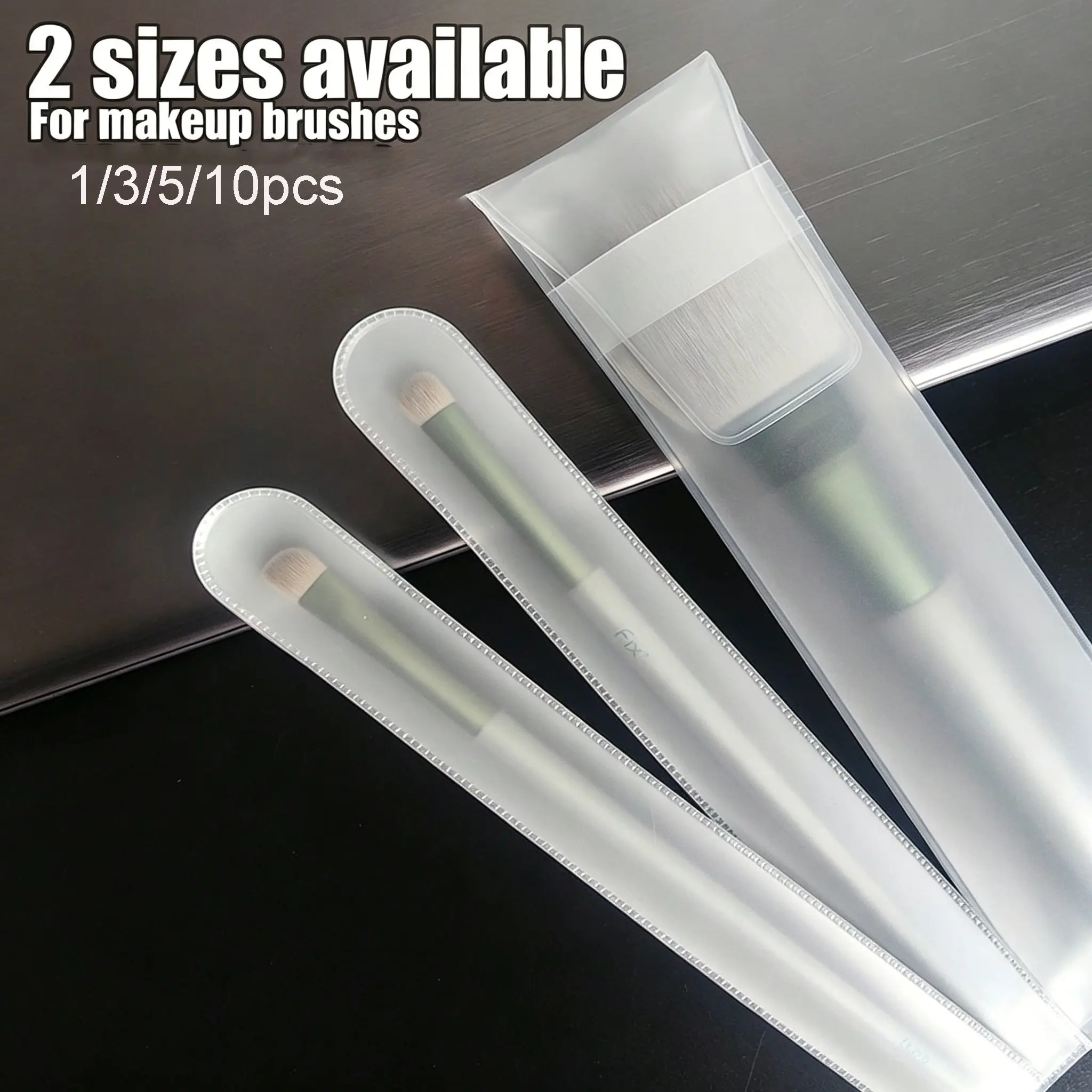 1/3/5/10pcs Reusable Makeup Brush Covers, Anti-Static Dustproof PP Material Protective Case, Portable Lightweight Compact Cosmetic Tool Bag Accessories Makeup Tools Storage for Travel & Home Multiple Uses