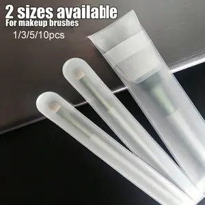 1/3/5/10pcs Reusable Makeup Brush Covers, Anti-Static Dustproof Protective Case, Portable Cosmetic Tool Bag Accessories for Travel & Home