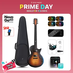 【Music, Evolved.】Enya Nova Go Sonic Smart Electric Guitar Carbon Fiber Guitarra with 10W Wireless Speaker, Onboard Presets, All in One Portable Rig for Street Performers & Home Studios, #Summervibes
