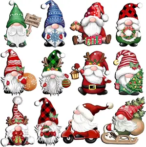 24-Piece Christmas Gnome Wooden Hanging Ornaments Christmas Tree Decorations Gnome Santa Claus Dolls Wooden Hanging Decorations funny gift