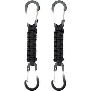 Paracord  Carabiner Clip, D Ring Lanyard Hanger  Hook for Water Bottle, Key, Backpacks, Men, Women