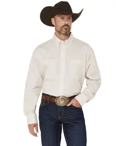 Wrangler Men's George Strait By Geo Print Long Sleeve Button-Down Stretch - 112374612