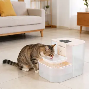 Automatic Rechargeable Smart Pet Water Fountain for Cats and Dogs 4.5L Self-Refill Dispenser with Adjustable Volume Control Ideal for Home Use