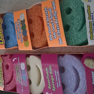 Scrub Daddy 3 Scrub Daddy Sponges & 3 Scrub Mommy Kitchen Sponges - Scratch-Free for Dishes & Multipurpose Cleaning - BPA Free & Made with Polymer Foam - Stain & Odor Resistant