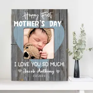 2D Flat,First Time Mothers Day Gift, 1st Mother's Day Gift from Baby, Gift For First Time Mom Canvas Print,Perfect for Living Room, Bedroom Decoration & Holiday Gifts - Ready To Hang