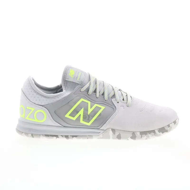 New Balance Audazo V5+ Pro Suede Indoor Mens Gray Athletic Soccer Shoes